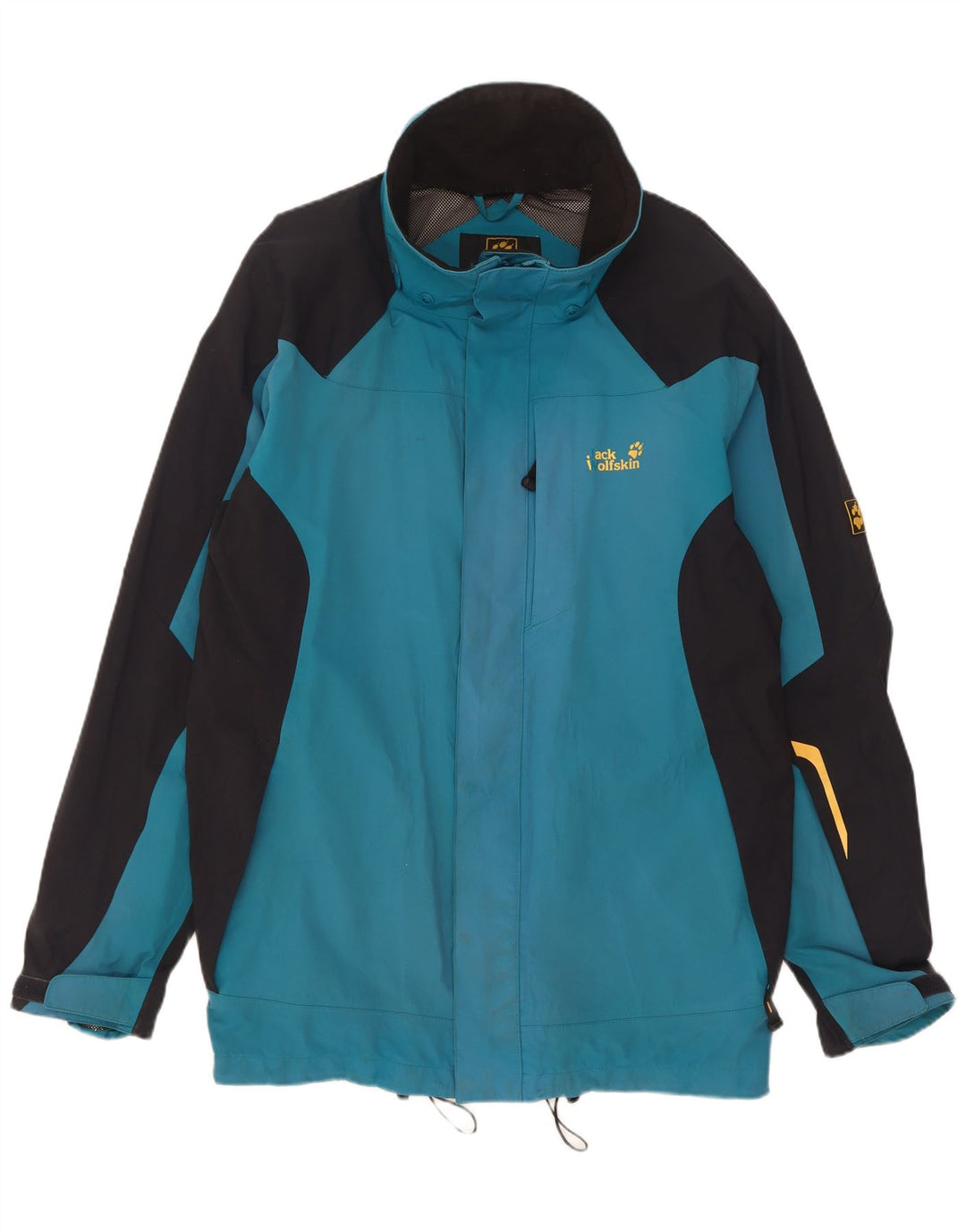 Jack Wolfskin Mens Rain Jacket UK 44/46 XL Blue Colourblock Polyamide