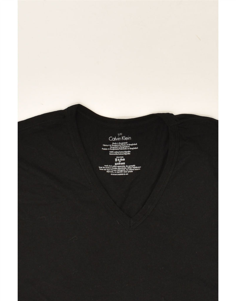 CALVIN KLEIN Mens Climalite T-Shirt Top Large Black Cotton | Vintage Calvin Klein | Thrift | Second-Hand Calvin Klein | Used Clothing | Messina Hembry 