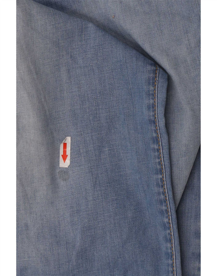 Trussardi Mens Straight Jeans W36 L31 Blue Cotton