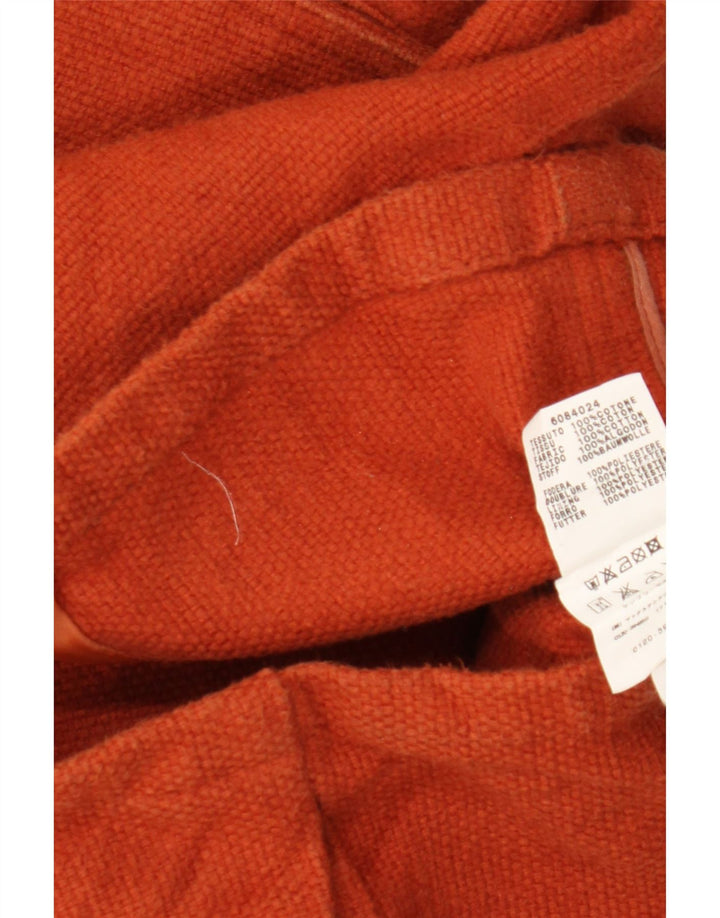 Max & Co. Womens Pea Coat UK 10 Small Orange Cotton