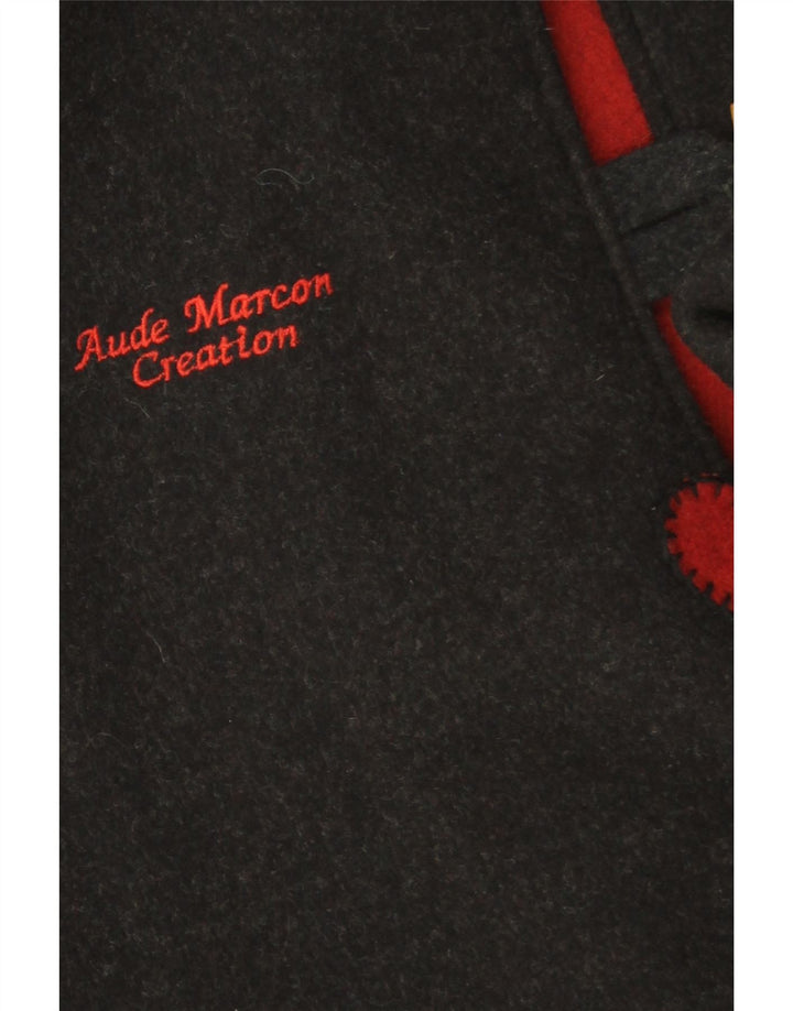 Vintage Womens Hooded Cape Coat One Size Grey