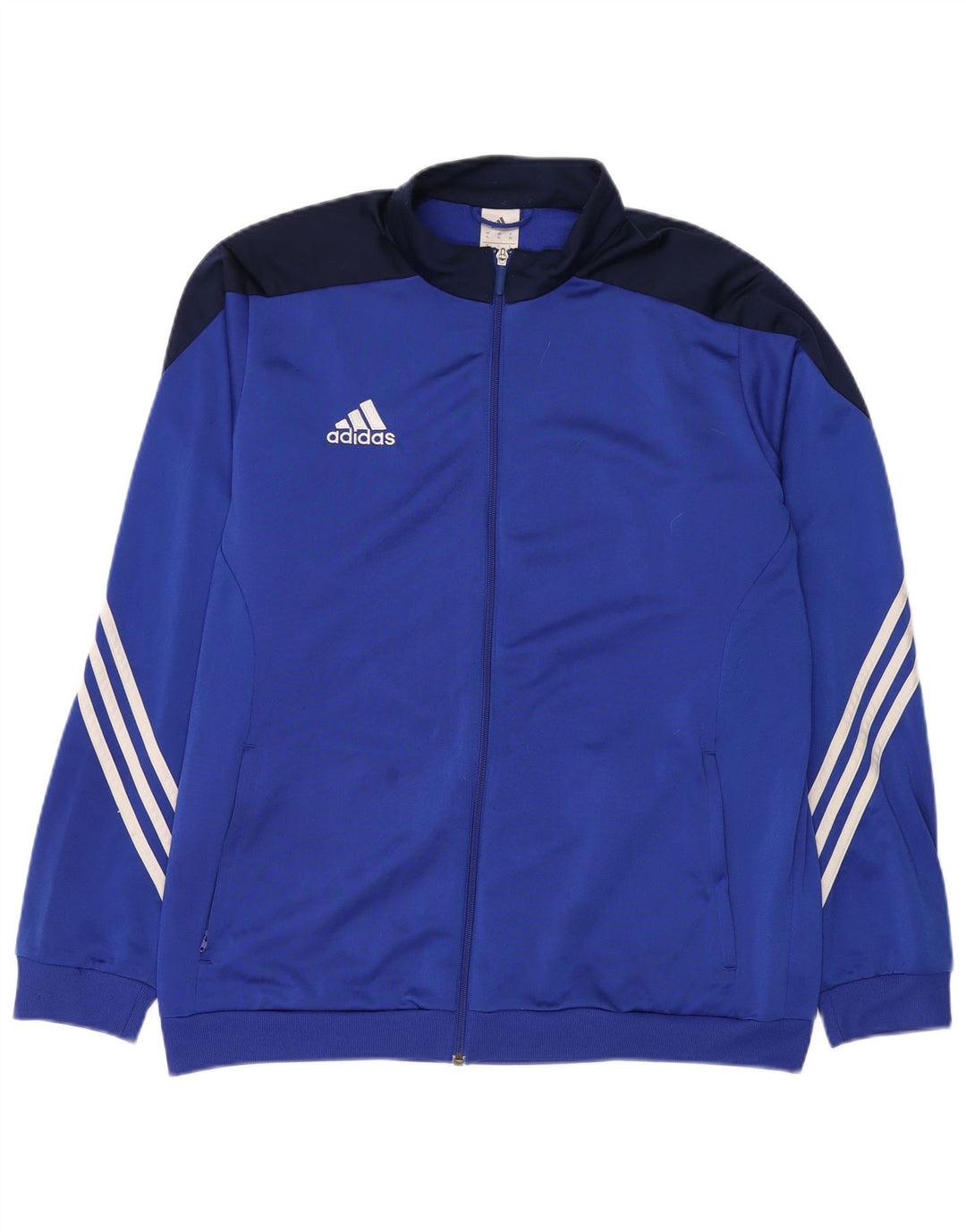 Adidas Mens Tracksuit Top Jacket XL Blue Colourblock Polyester