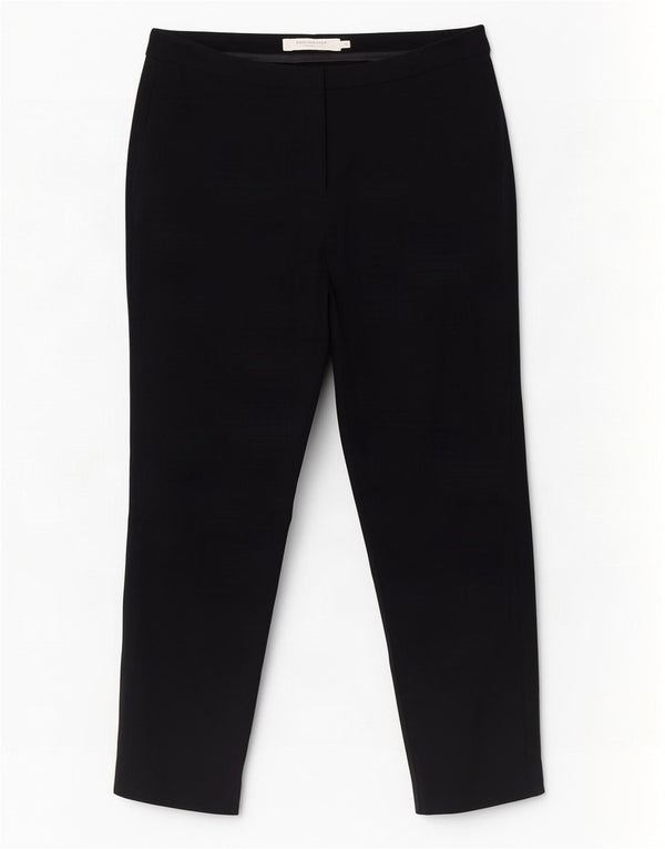 John Lewis Womens Slim Cropped Trousers UK 12 Medium W30 L25 Navy Blue
