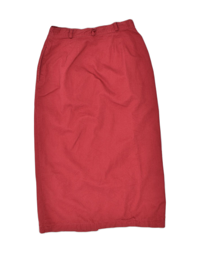 L.L.BEAN Womens Straight Skirt US 8 Medium W28 Red Cotton | Vintage L.L.Bean | Thrift | Second-Hand L.L.Bean | Used Clothing | Messina Hembry 