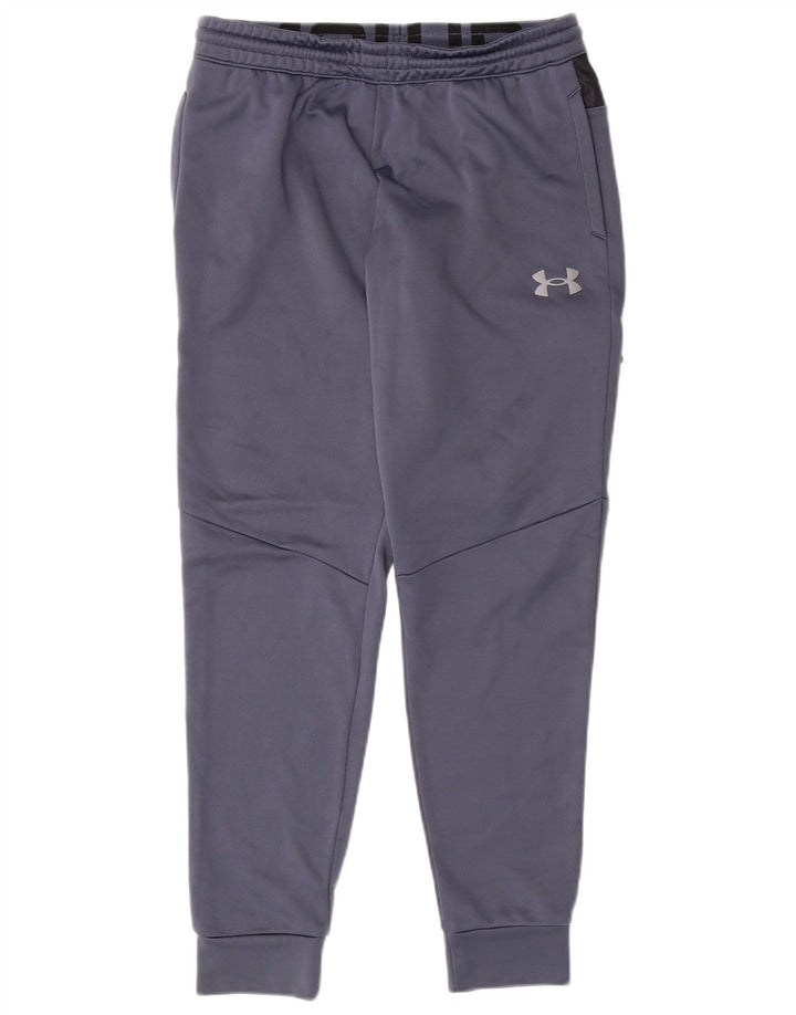 UNDER ARMOUR Boys Tracksuit Trousers Joggers 11-12 Years Large Blue
