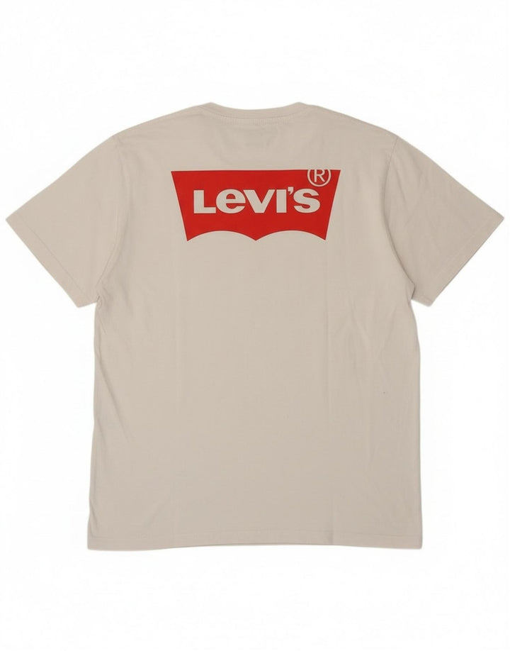 Levi's Mens Graphic T-Shirt Top Medium White Cotton