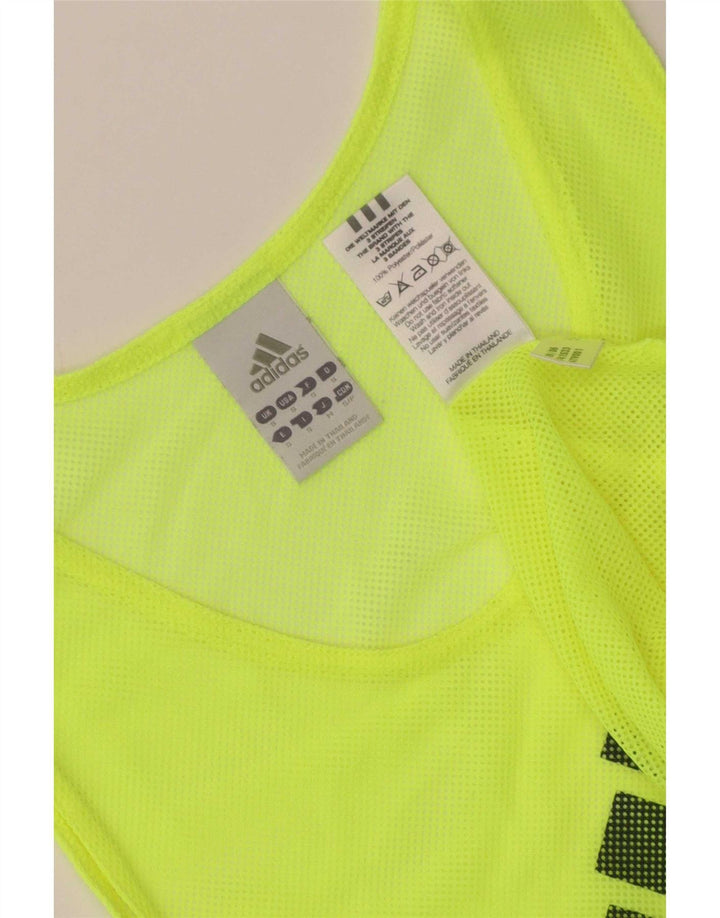 Adidas Mens Graphic Vest Top Small Yellow Polyester