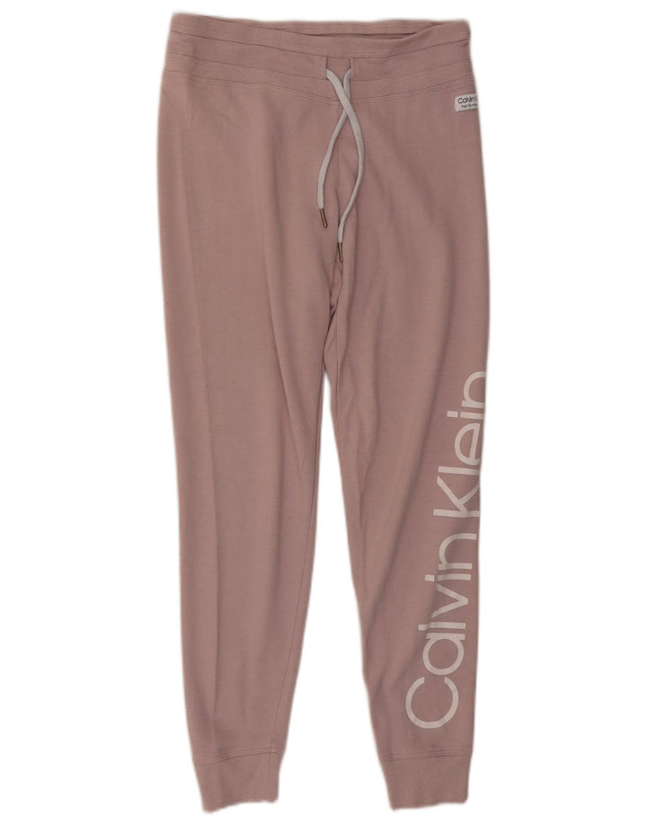 CALVIN KLEIN Womens Oversized Graphic Full Tracksuit UK 10 Small  Pink