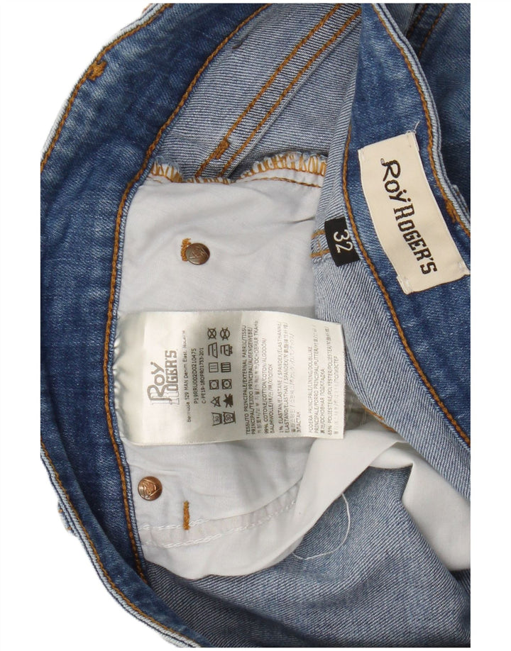 Roy Rogers Mens Denim Shorts W32 Medium Blue Cotton
