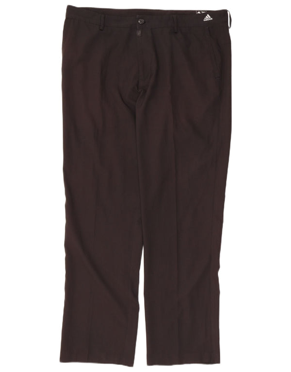 Adidas Mens Adizero Straight Chino Trousers W38 L32 Black Polyester