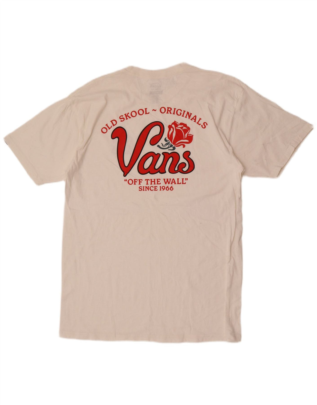 Vans Mens Classic Fit Graphic T-Shirt Top Large White Cotton