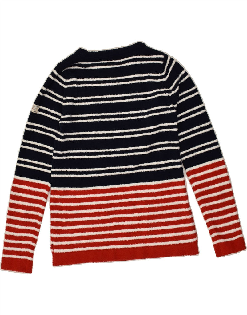 JOULES Womens Crew Neck Jumper Sweater UK 6 XS  Navy Blue Striped | Vintage Joules | Thrift | Second-Hand Joules | Used Clothing | Messina Hembry 