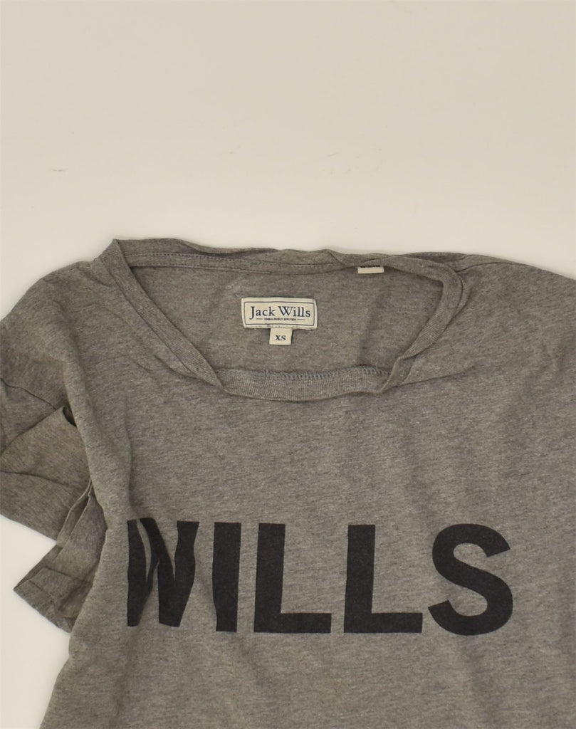 JACK WILLS Mens Graphic T-Shirt Top XS Grey Cotton | Vintage Jack Wills | Thrift | Second-Hand Jack Wills | Used Clothing | Messina Hembry 