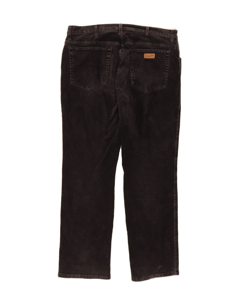 WRANGLER Mens Texas Straight Corduroy Trousers W36 L30 Black Cotton Vintage Wrangler and Second-Hand Wrangler from Messina Hembry 