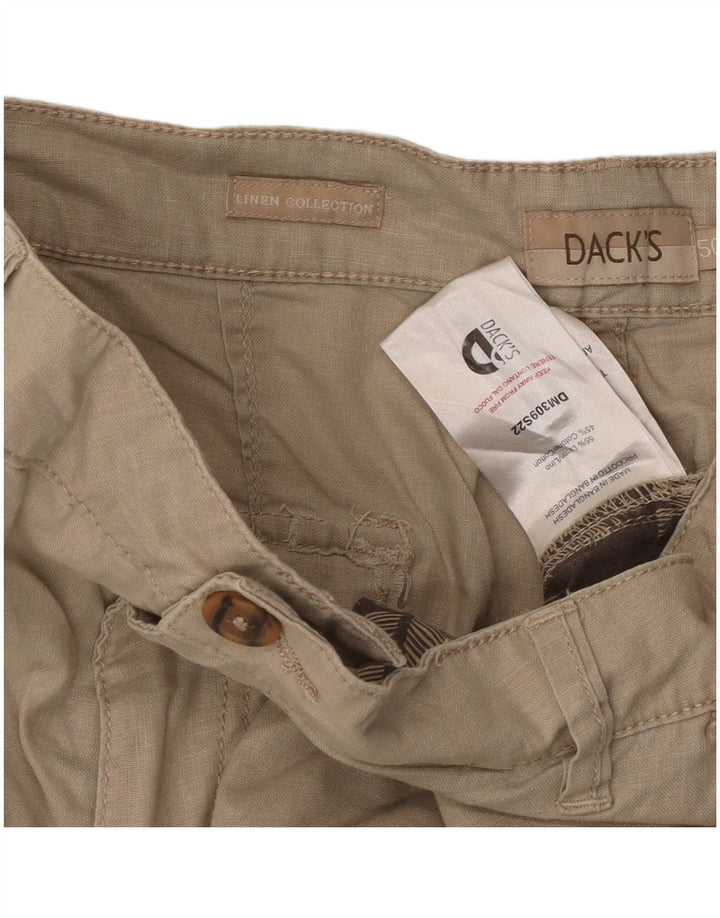 Dack's Mens Chino Shorts IT 50 Large W36  Beige Linen