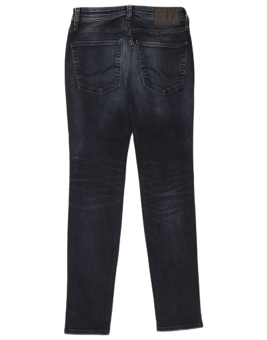 JACK & JONES Mens Liam Skinny Jeans W28 L30 Navy Blue Cotton