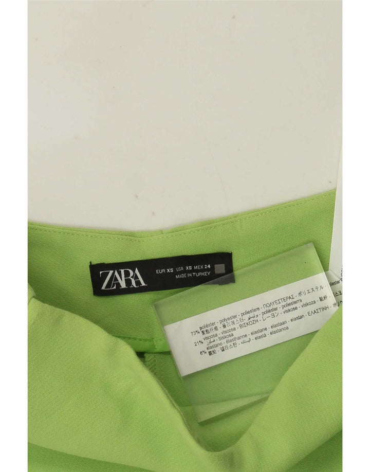 Zara Womens Skort UK 4 XS  Green Polyester