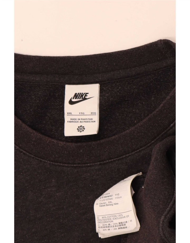 Nike Mens Sweatshirt Jumper 2XL Grey Cotton