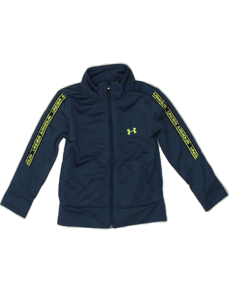 UNDER ARMOUR Baby Boys Graphic Tracksuit Top Jacket 18-24 Months Navy Blue | Vintage Under Armour | Thrift | Second-Hand Under Armour | Used Clothing | Messina Hembry 
