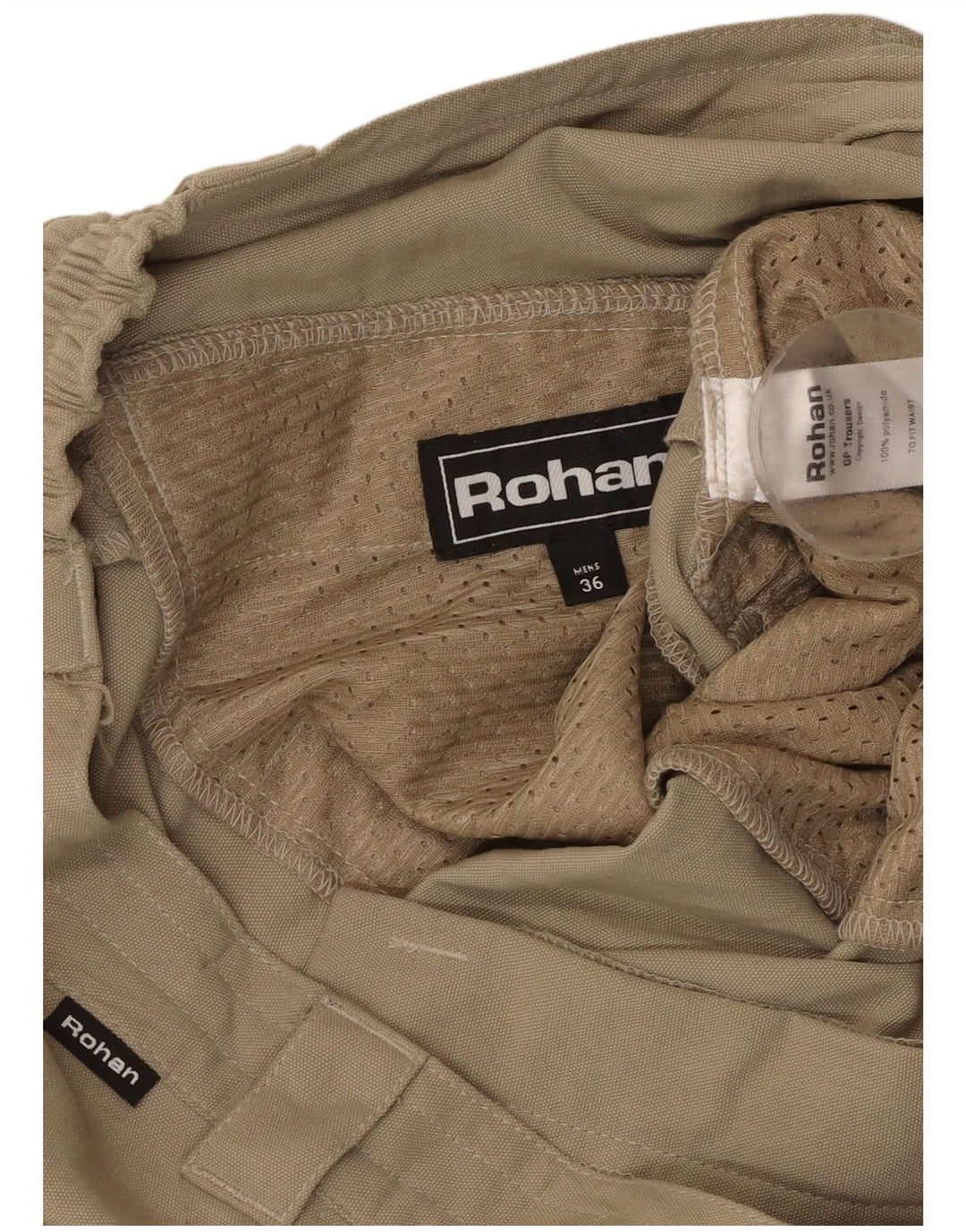 ROHAN Mens Straight Cargo Trousers W36 L27 Beige Polyamide