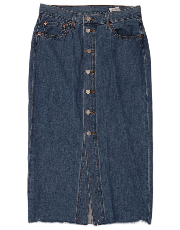 Levi's Womens Denim Skirt W29 Medium Blue Cotton