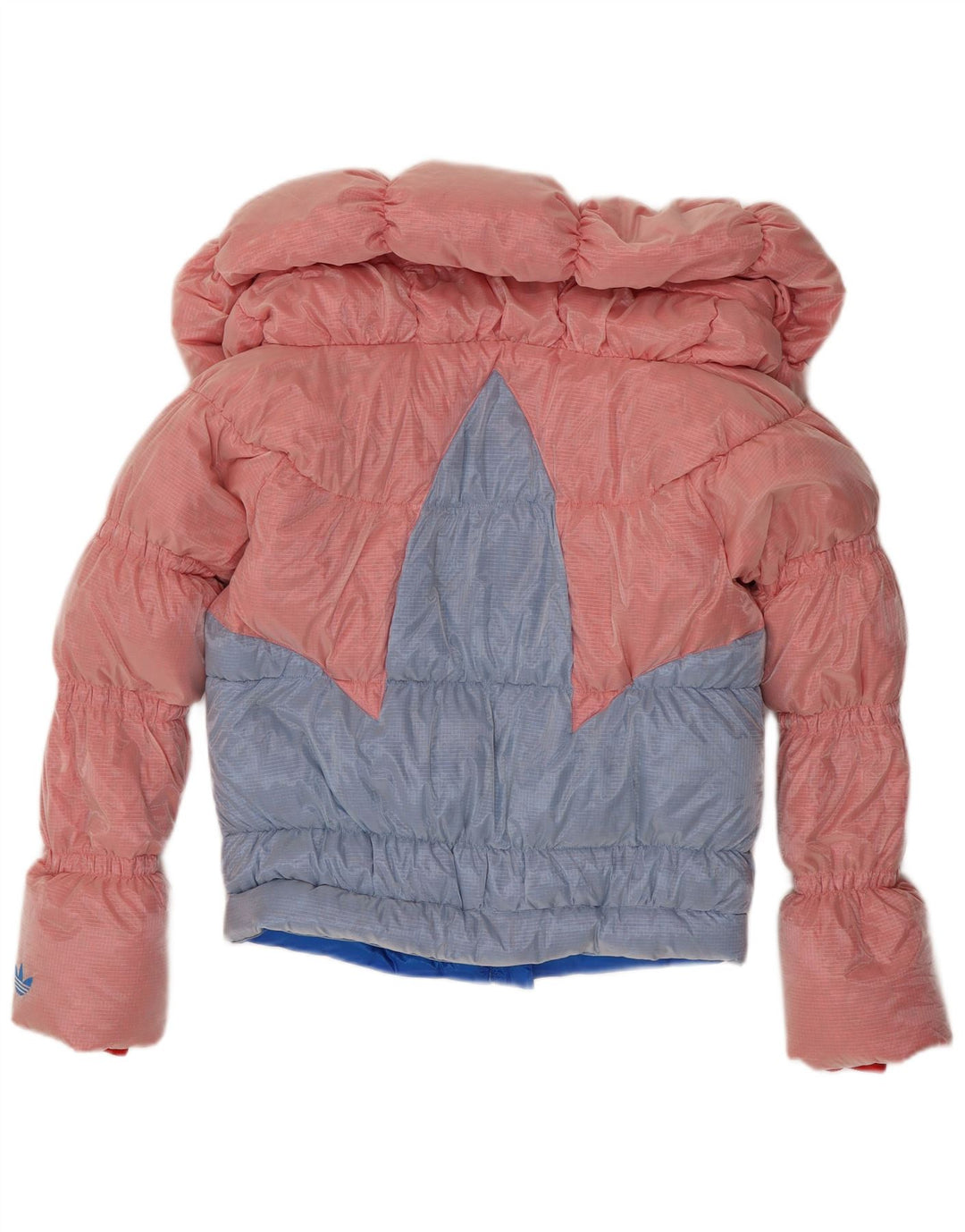 Adidas Womens Padded Jacket UK 12 Medium Pink Colourblock Polyamide