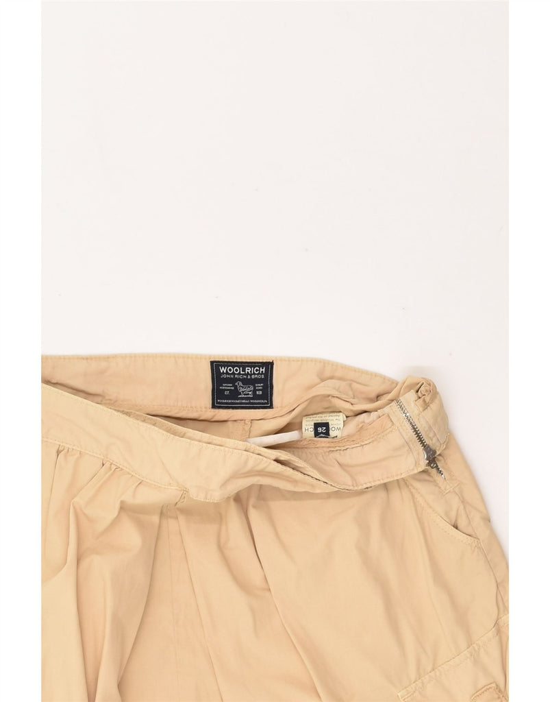 WOOLRICH Womens Cargo Skirt W26 Small Beige Cotton | Vintage Woolrich | Thrift | Second-Hand Woolrich | Used Clothing | Messina Hembry 