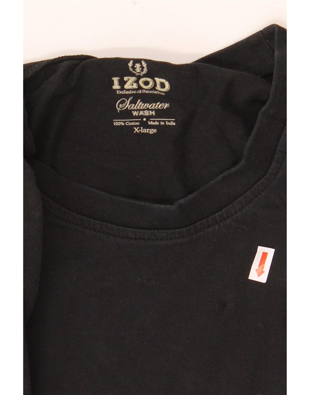 Izod Mens T-Shirt Top XL Black Cotton