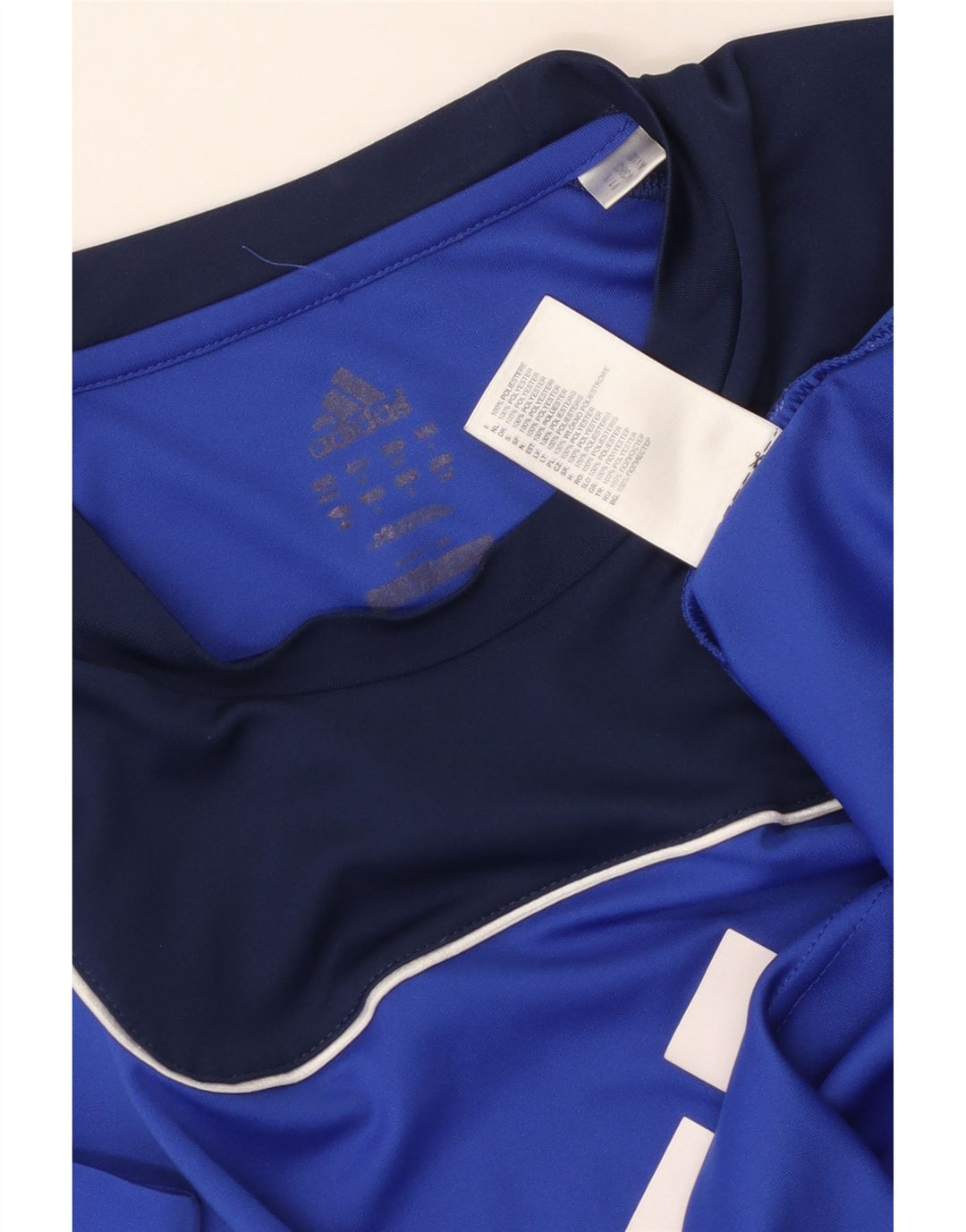 Adidas Mens Graphic T-Shirt Top Medium Blue Colourblock Polyester