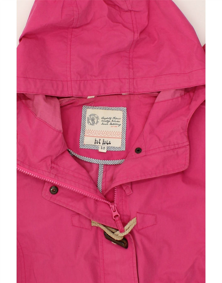 FAT FACE Womens Hooded Duffle Jacket UK 10 Small Pink Cotton Vintage Fat Face and Second-Hand Fat Face from Messina Hembry 