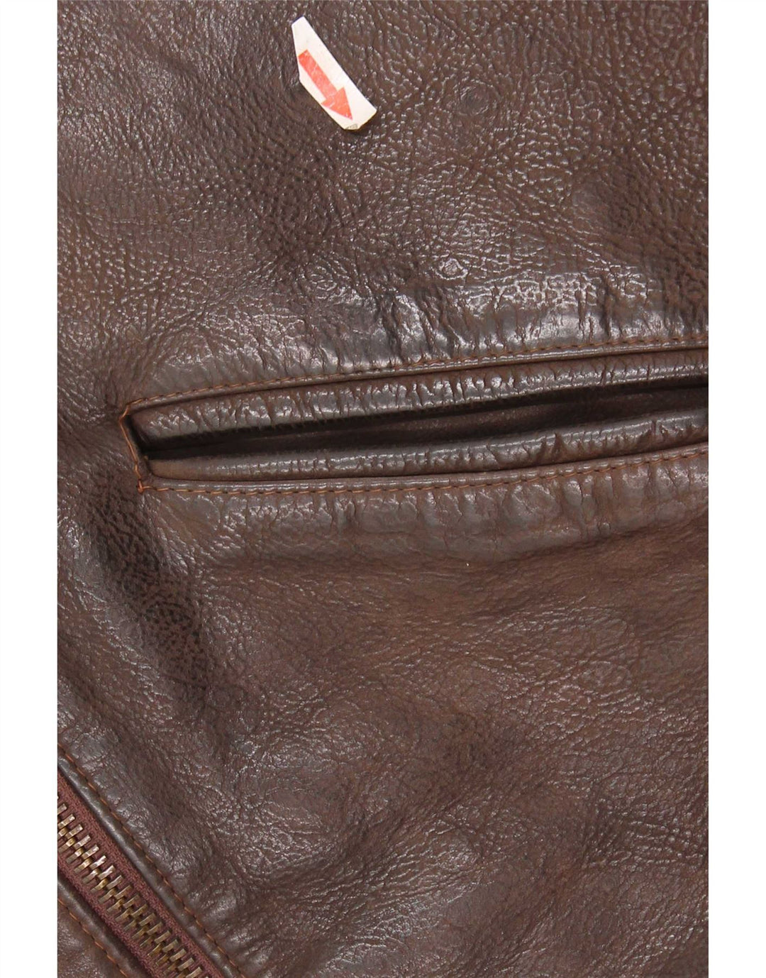 Vintage Mens Leather Jacket UK 36 Small Brown