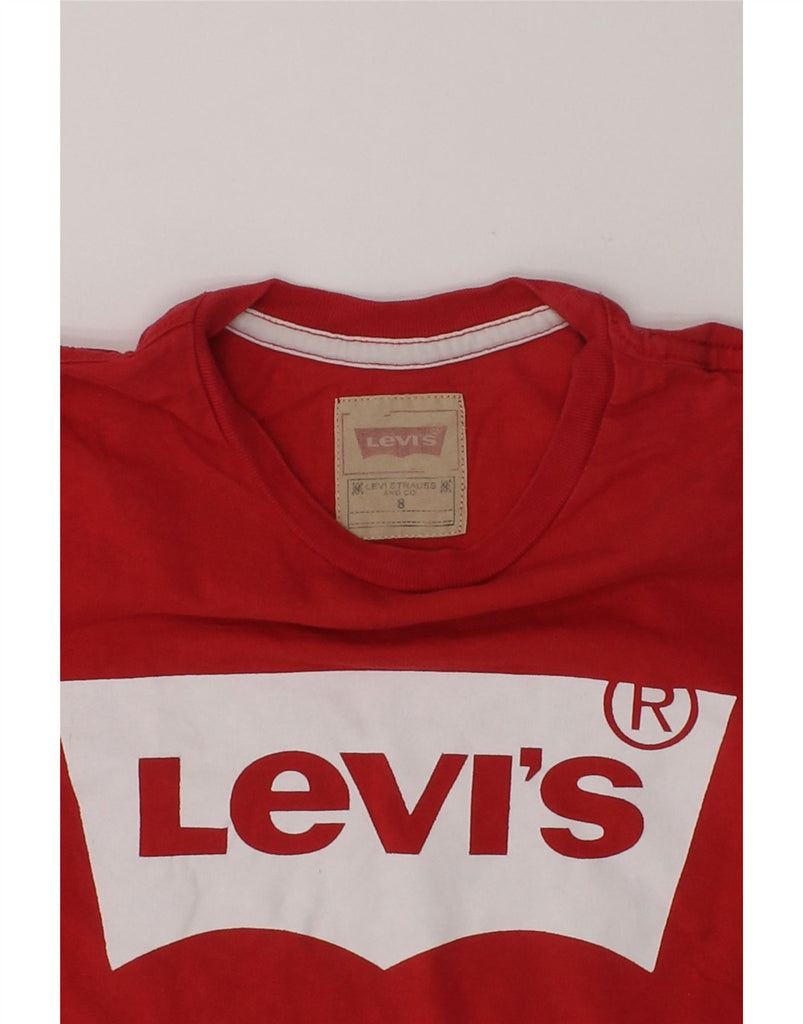 LEVI'S Boys Graphic Top Long Sleeve 7-8 Years Red | Vintage Levi's | Thrift | Second-Hand Levi's | Used Clothing | Messina Hembry 