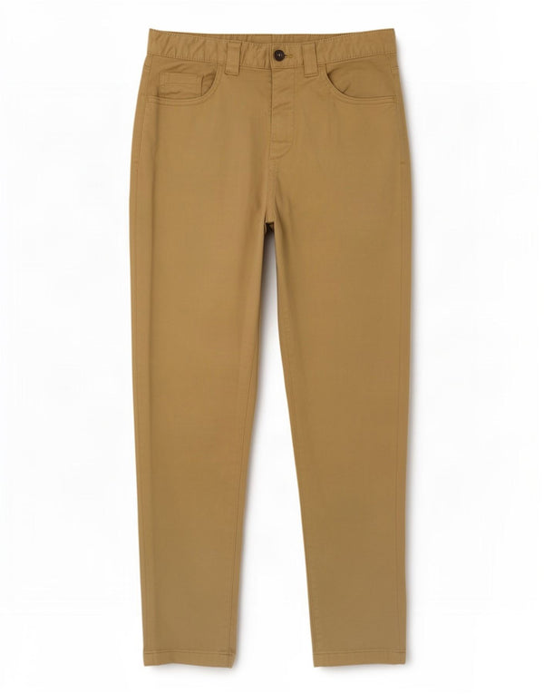 Zara Mens Slim Casual Trousers EU 40 Medium W31 L27 Beige Cotton