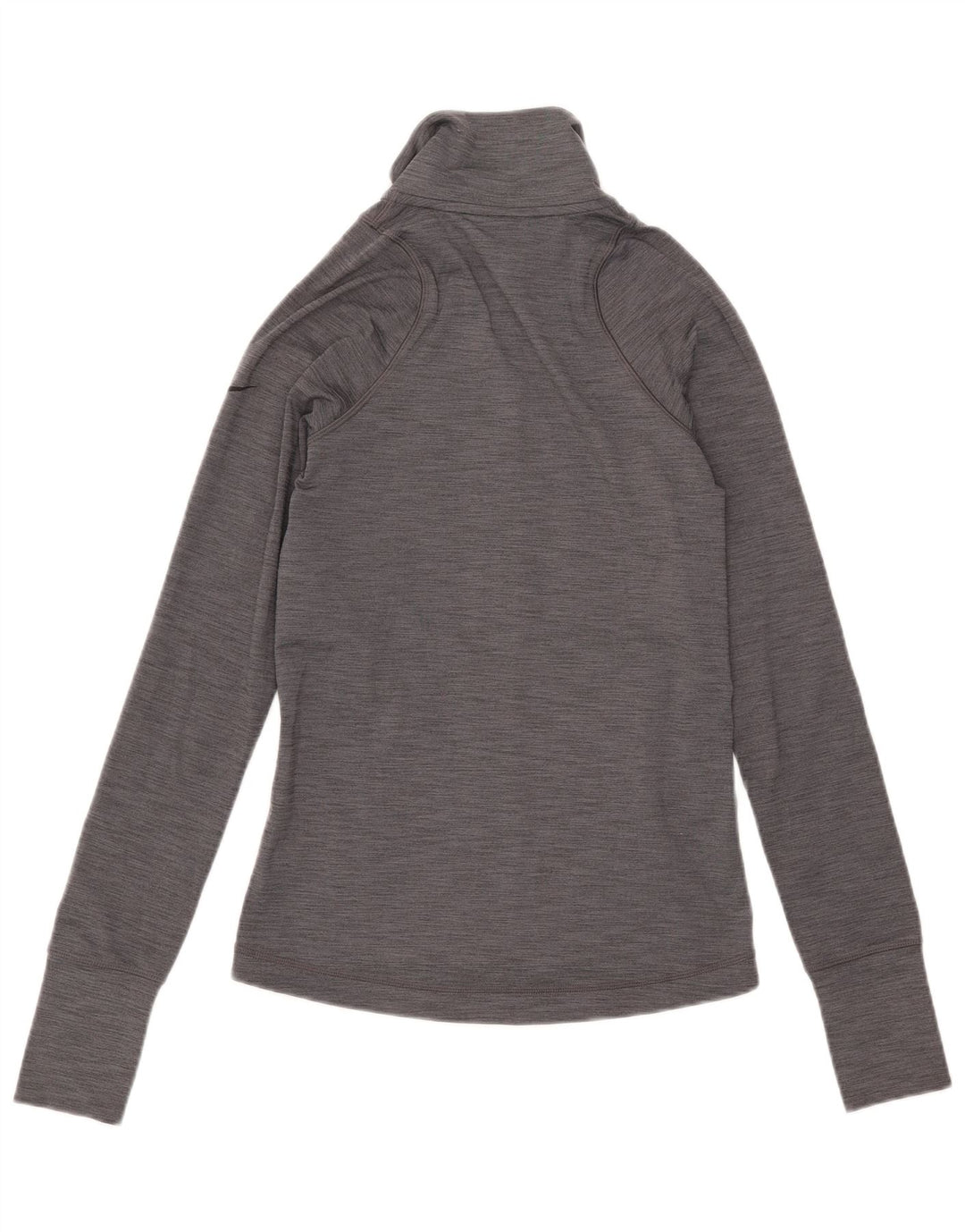 Nike Womens Dri Fit Tracksuit Top Jacket UK 10 Small Grey Flecked