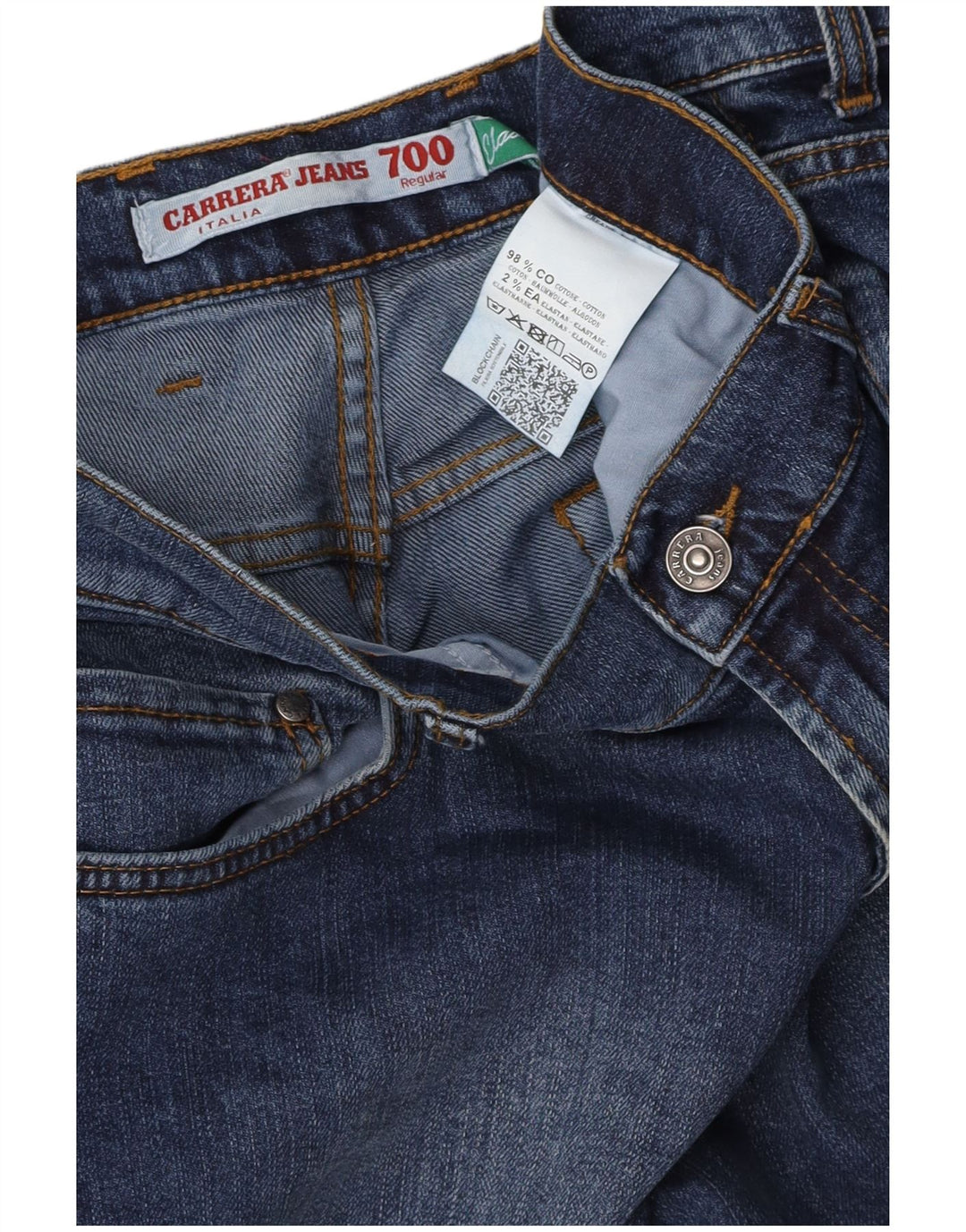 CARRERA Mens 700 Straight Jeans W36 L28 Navy Blue Cotton