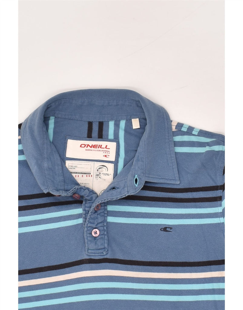 O'NEILL Mens Polo Shirt Large Blue Striped Cotton | Vintage O'Neill | Thrift | Second-Hand O'Neill | Used Clothing | Messina Hembry 