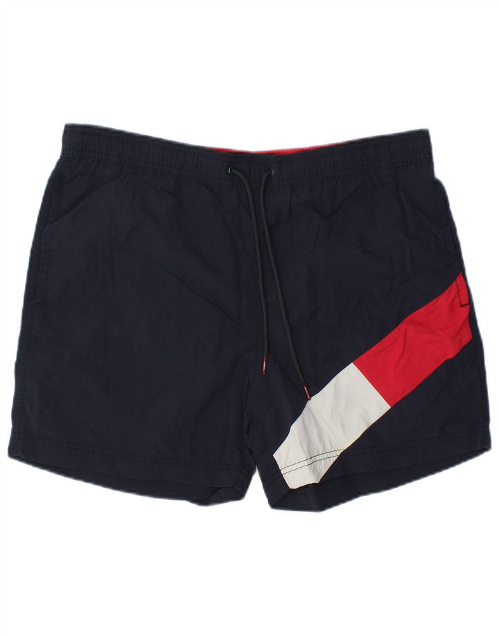 Tommy Hilfiger Mens Slim Fit Swimming Shorts Medium Navy Blue Colourblock
