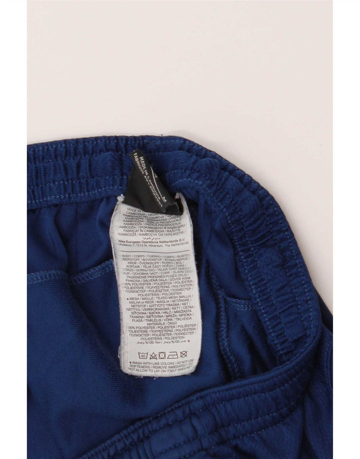 Nike Mens Dri Fit Tracksuit Trousers Medium Navy Blue Colourblock Polyester