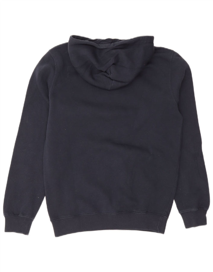 Champion Mens Graphic Hoodie Jumper Medium Navy Blue Cotton