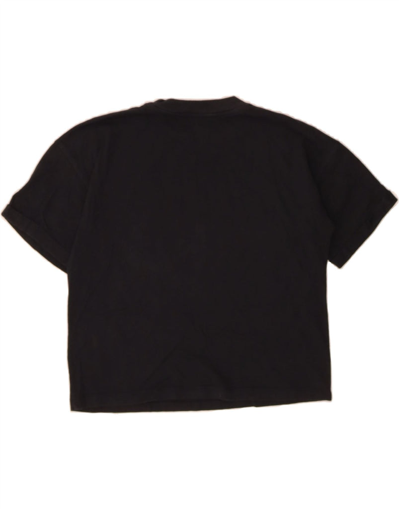CALVIN KLEIN JEANS Womens Crop Graphic T-Shirt Top UK 10 Small Black Vintage Calvin Klein Jeans and Second-Hand Calvin Klein Jeans from Messina Hembry 