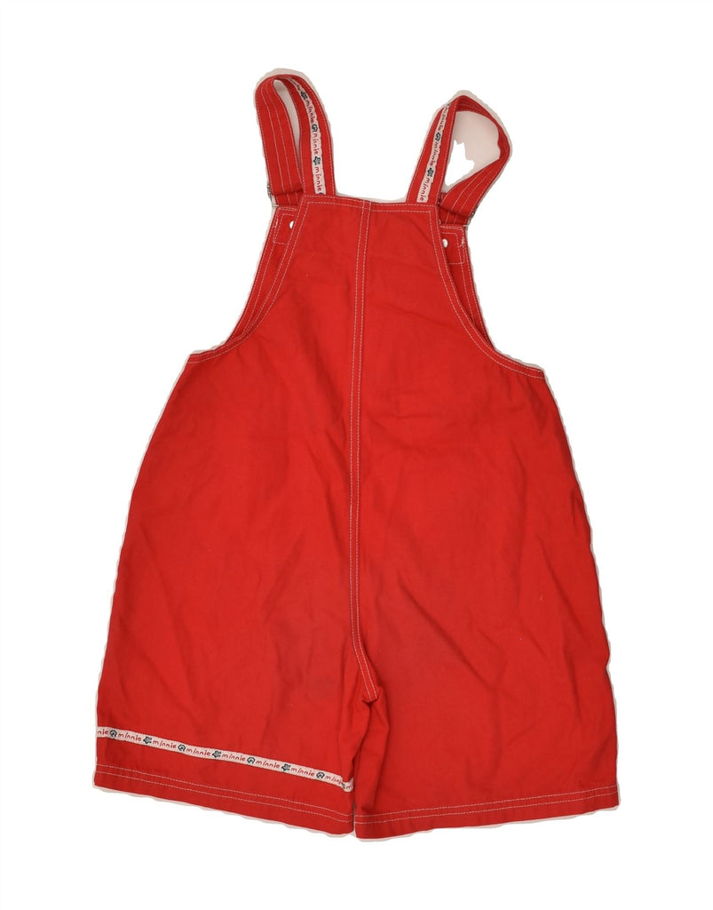 DISNEY Girls Minnie Dungarees Shorts 7-8 Years W28 Red Cotton | Vintage Disney | Thrift | Second-Hand Disney | Used Clothing | Messina Hembry 