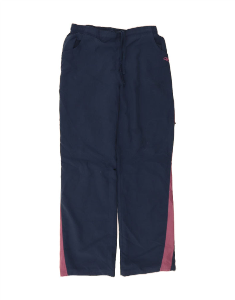 REEBOK Womens Tracksuit Trousers UK 14 Medium  Navy Blue Colourblock Vintage Reebok and Second-Hand Reebok from Messina Hembry 