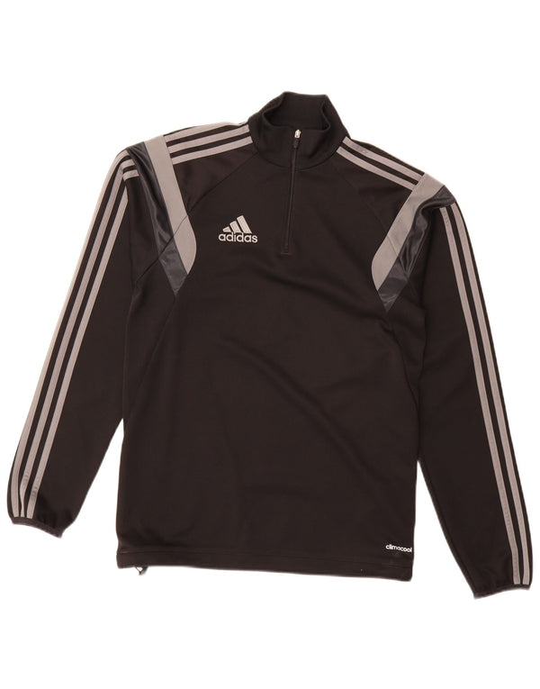 Adidas Mens Climacool Zip Neck Pullover Tracksuit Top XS Black Colourblock