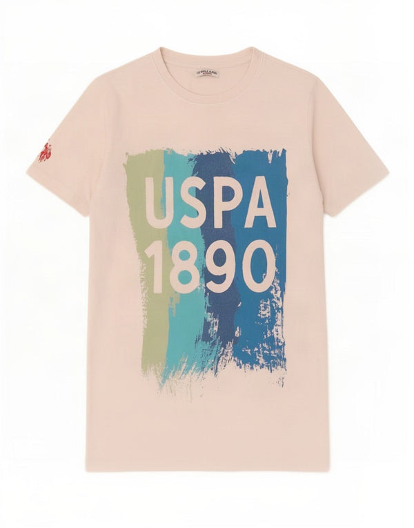 U.S. Polo Assn. Boys Graphic T-Shirt Top 14-15 Years White Cotton