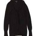 MOSSIMO Womens Longline Open Cardigan Sweater UK 10 Small Black Rayon Vintage Mossimo and Second-Hand Mossimo from Messina Hembry 