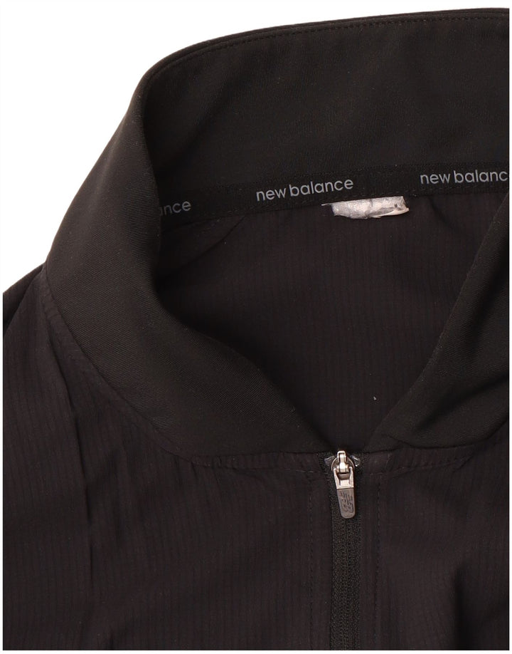 NEW BALANCE Mens Tracksuit Top Jacket Medium Black