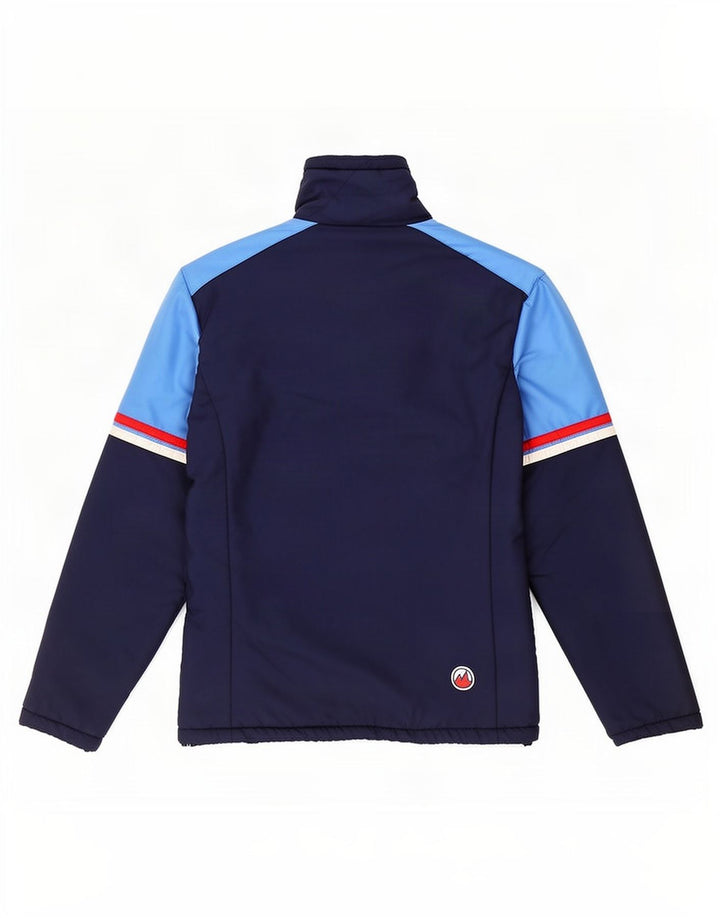 MARILENA Mens Padded Jacket UK 38 Medium Navy Blue Colourblock Polyamide
