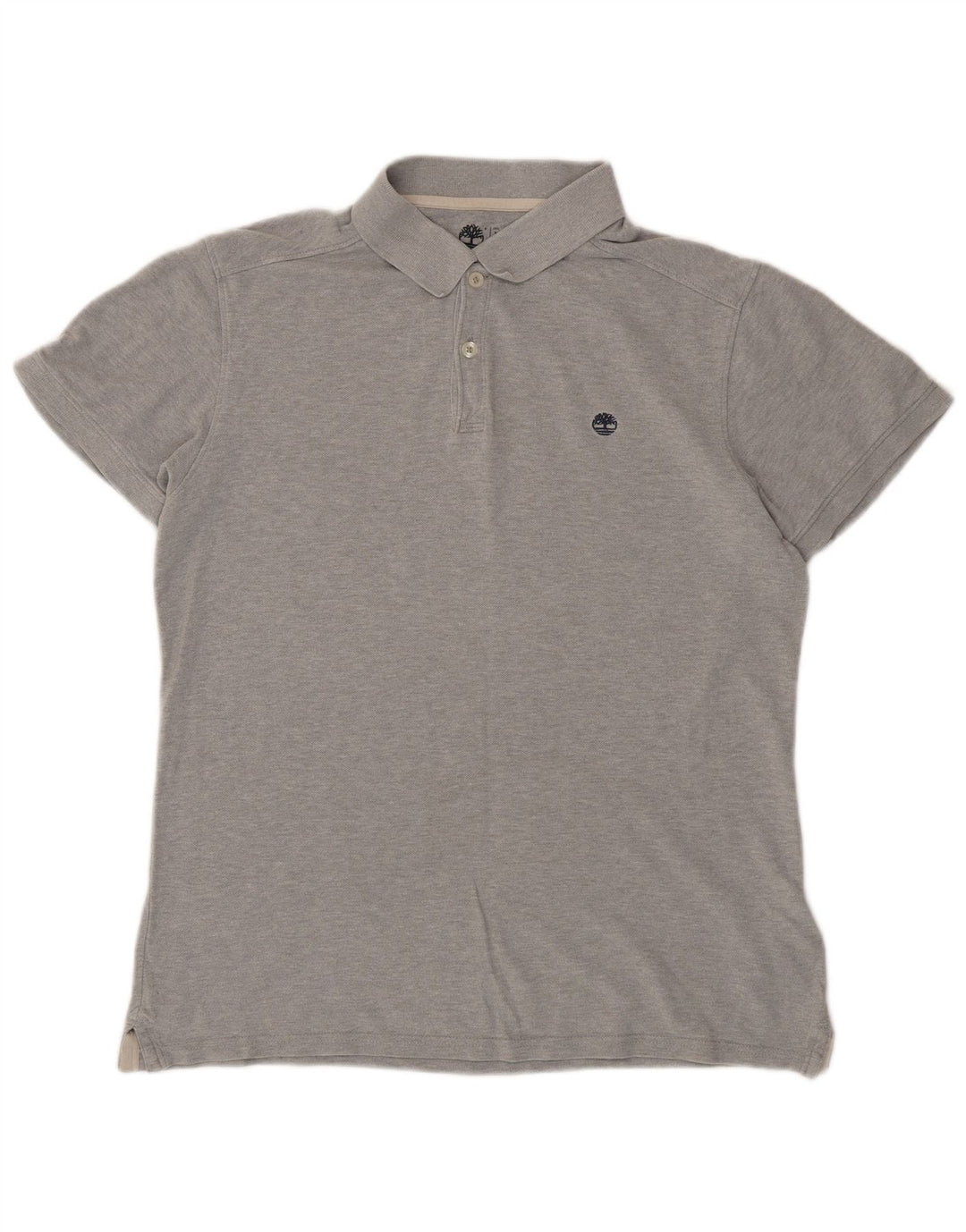 TIMBERLAND Mens Slim Fit Polo Shirt Medium Grey Cotton