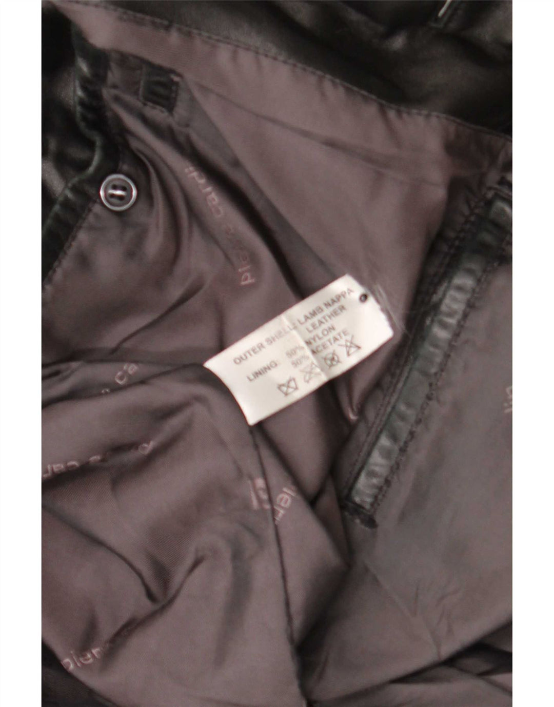 Pierre Cardin Mens Leather Jacket UK 40 Large Black