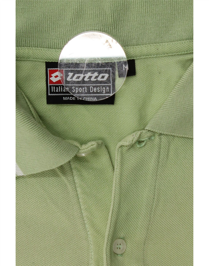 LOTTO Mens Polo Shirt Medium Green Cotton